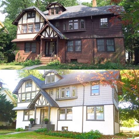 painted tudor homes before and after